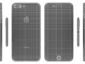 apple iphone 8 plus space gray 3D Model