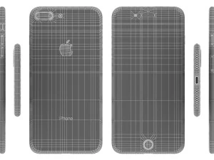 apple iphone 8 plus space gray 3D Model