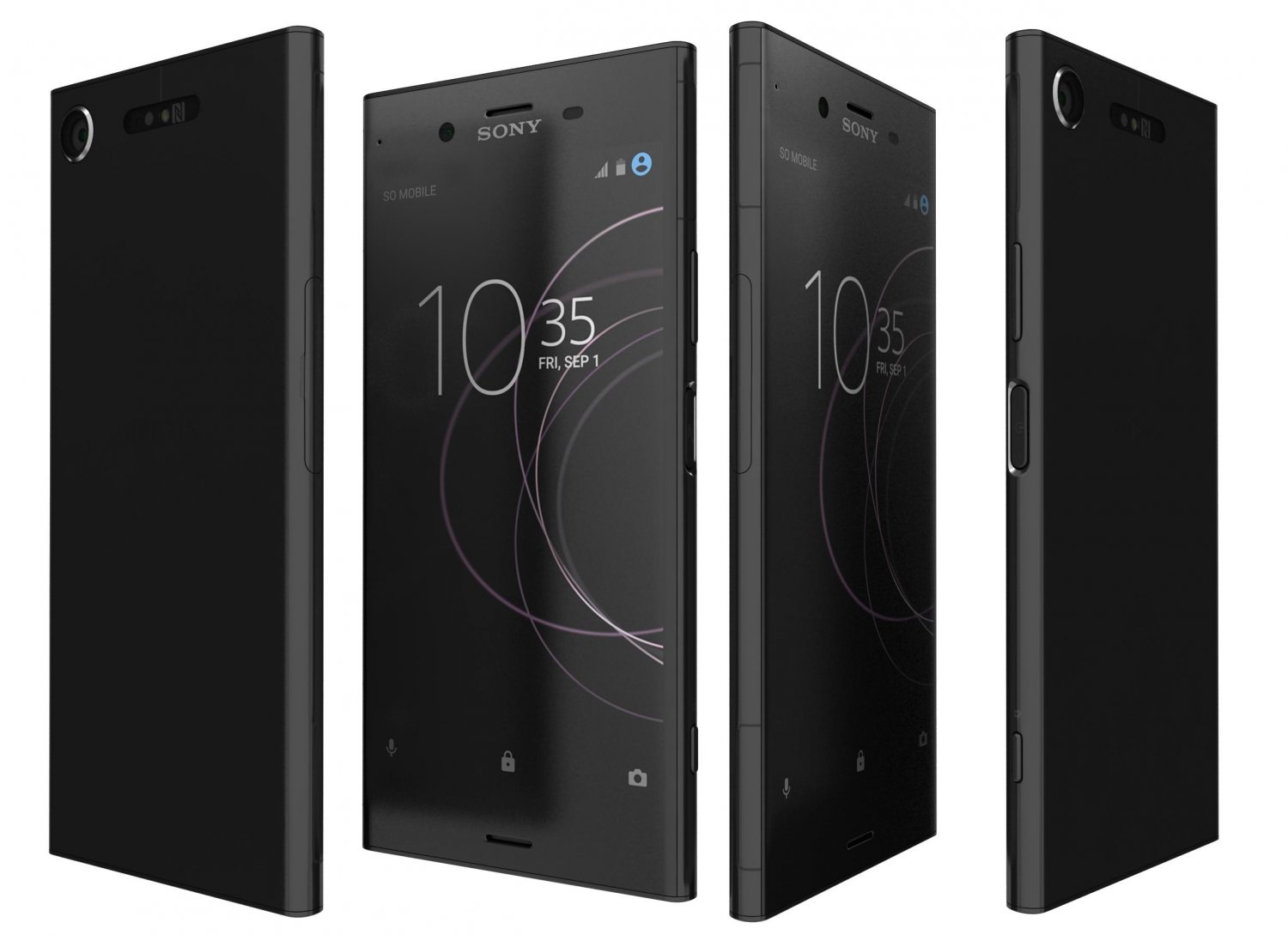 sony xperia xz1 black 3D Модель in Телефоны 3DExport