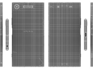 sony xperia xz1 moonlit blue 3D Модель