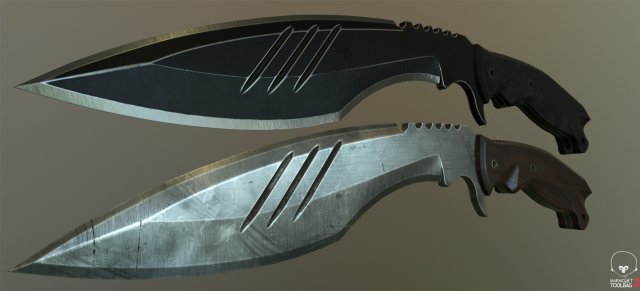 kukri knife Modèle 3D .c4d .max .obj .3ds .fbx .stl .blend 