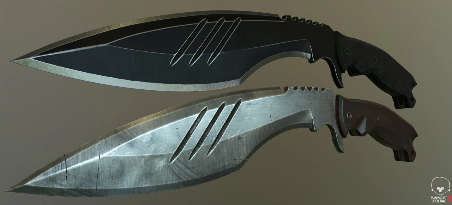kukri knife 3D Model .c4d .max .obj .3ds .fbx .stl .blend 