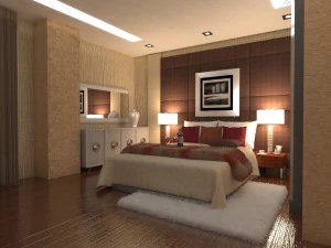 室内卧室场景 3D 模型