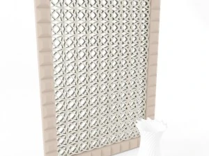 镜子和花瓶装饰 3D 模型