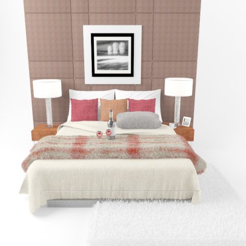 bedroom scene 3D Model .c4d .max .obj .3ds .fbx .stl .blend 