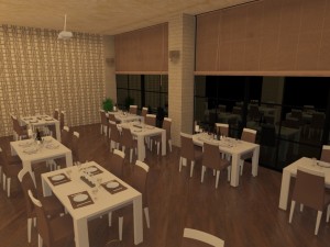 full restaurant and bar with wc Modello 3D
