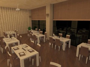 full restaurant and bar with wc 3D Model