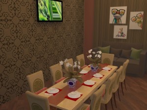full restaurant and bar with wc Modello 3D