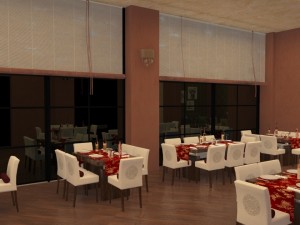 full restaurant and bar with wc Modello 3D
