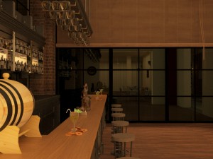 full restaurant and bar with wc Modello 3D