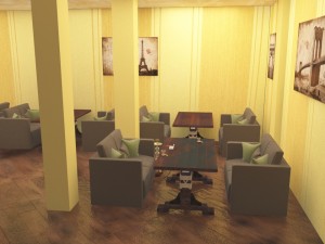 full restaurant and bar with wc Modello 3D
