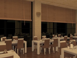 full restaurant and bar with wc Modello 3D