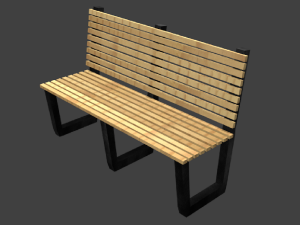 bench street 3D Модель