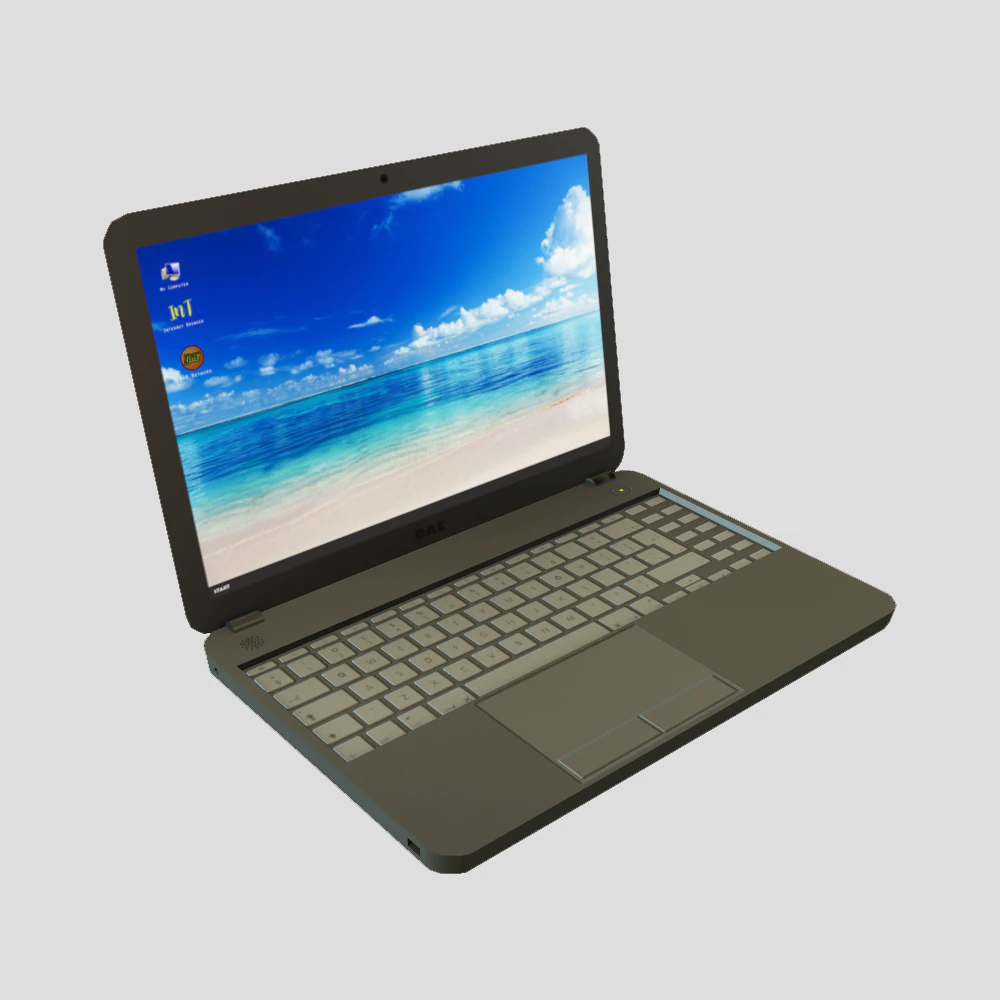 optimized lowpoly laptop 3D Model .c4d .max .obj .3ds .fbx .stl .blend 
