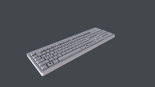 optimized lowpoly keyboard Modelo 3D .c4d .max .obj .3ds .fbx .stl .blend 