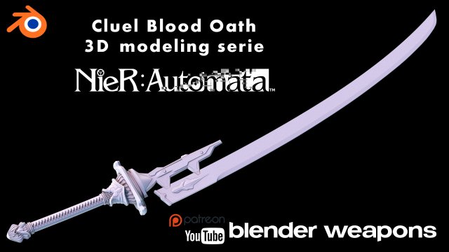 cruel blood oath - nier automata 3D Model .c4d .max .obj .3ds .fbx .stl .blend 