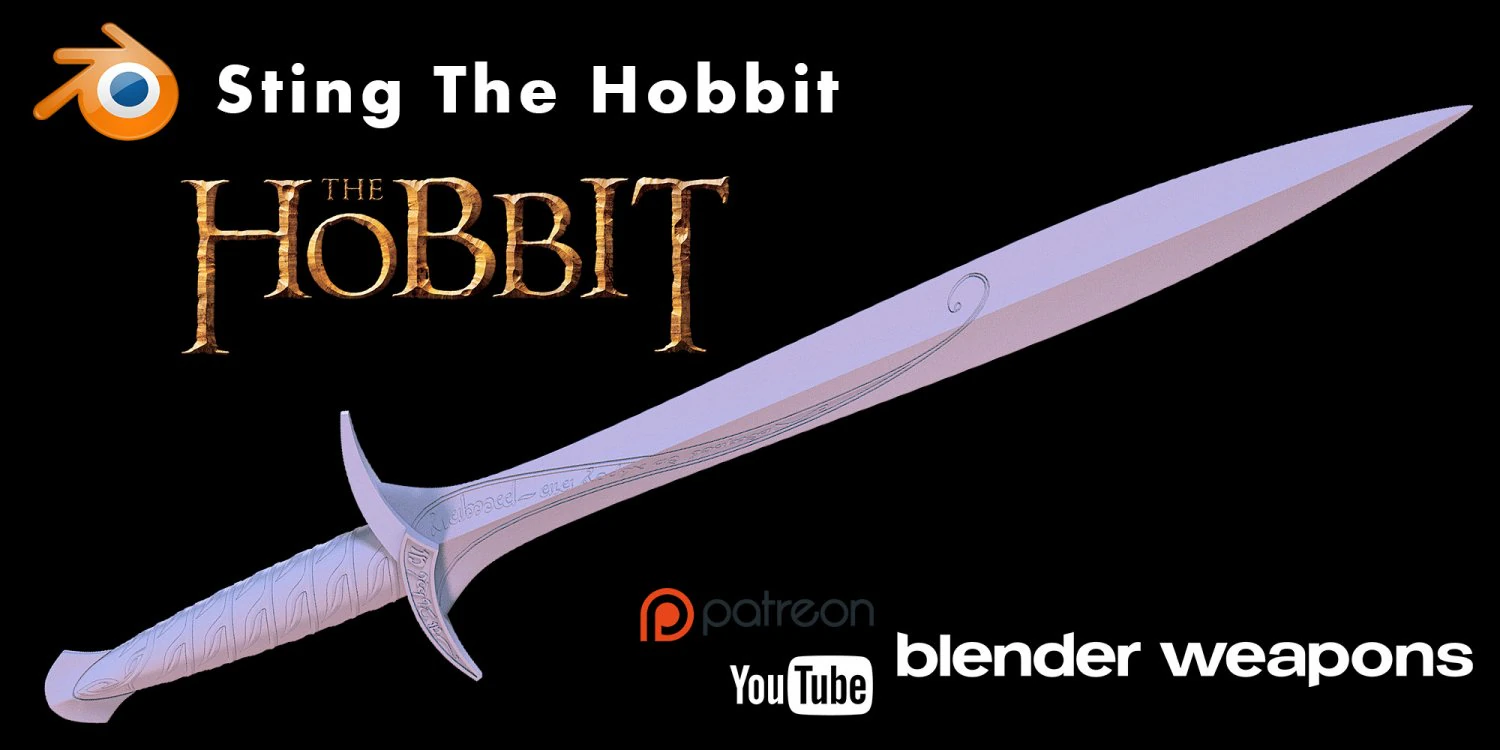 sting - the hobbit 3D Model .c4d .max .obj .3ds .fbx .stl .blend 