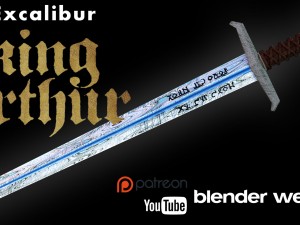 excalibur from king arthur legend of the sword 3D Model