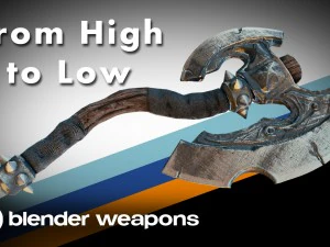 Machado de batalha Modelo 3D