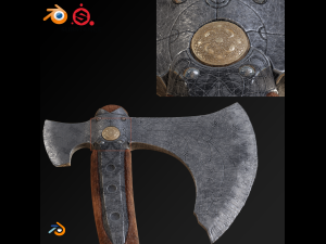 Kratos leviathan axe - god of war Modelo 3D