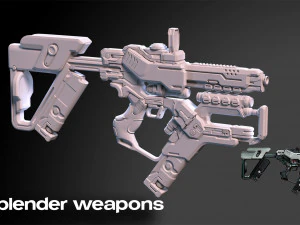 Futuristic concept high and low poly 3D Model