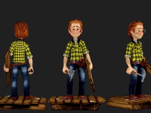 modern carpenter 3D-Modell