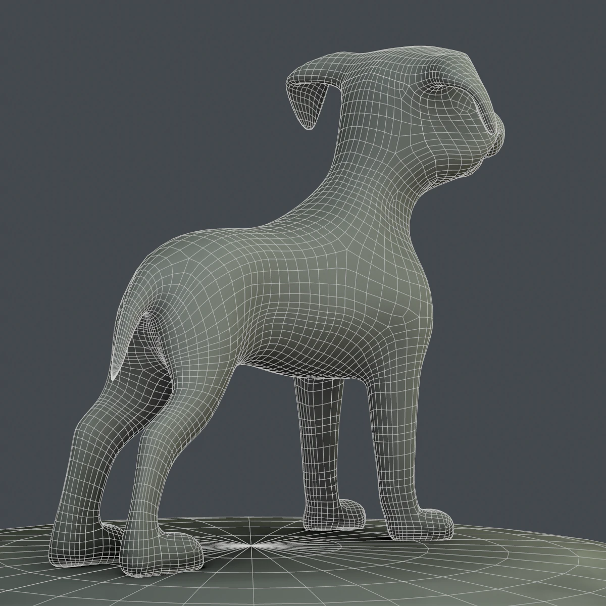 cartoon dog 3D Model .c4d .max .obj .3ds .fbx .stl .blend
