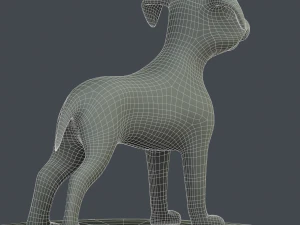 rysunkowy pies Model 3D