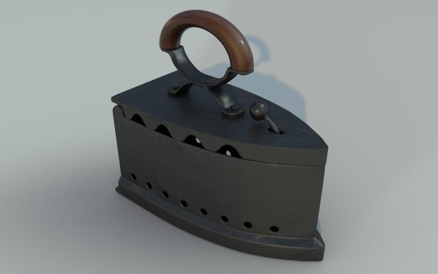 historical iron 3D-Modell .c4d .max .obj .3ds .fbx .stl .blend 