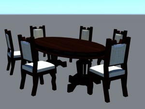 dining table 3d Model 3D
