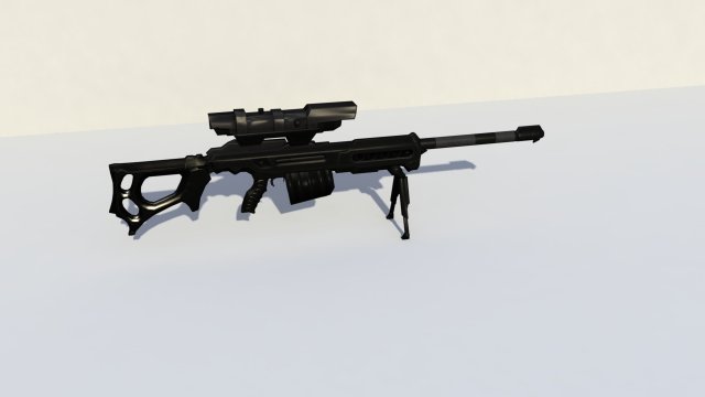 sniper rifle ksr-29 3D Модель .c4d .max .obj .3ds .fbx .stl .blend 