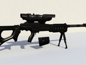 sniper rifle ksr-29 3D Модель