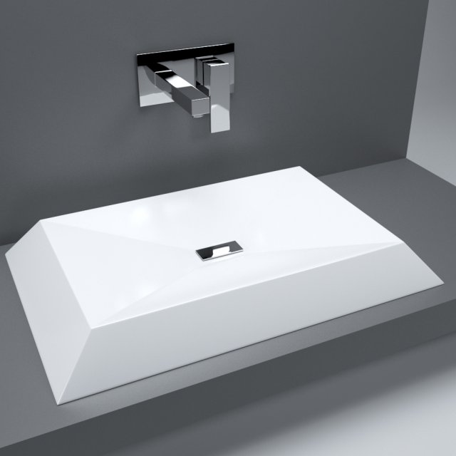 modern sink and mixer 3D 模型 .c4d .max .obj .3ds .fbx .stl .blend 