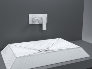 modern sink and mixer 3D 模型