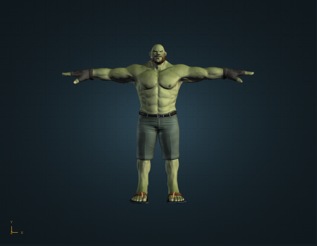 ork male 3D Model .c4d .max .obj .3ds .fbx .stl .blend 