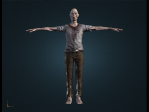 zombie female 3D Model