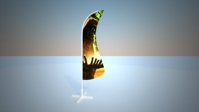 banner advertising module Model 3D .c4d .max .obj .3ds .fbx .stl .blend 