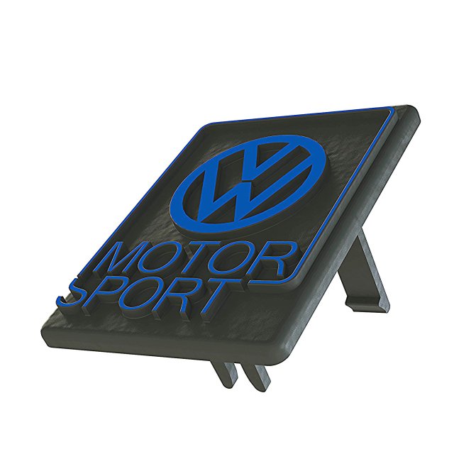 VW Motorsport Emblem Golf 2 Limited edition 16V G60 3D Model .c4d .max .obj .3ds .fbx .stl .blend 