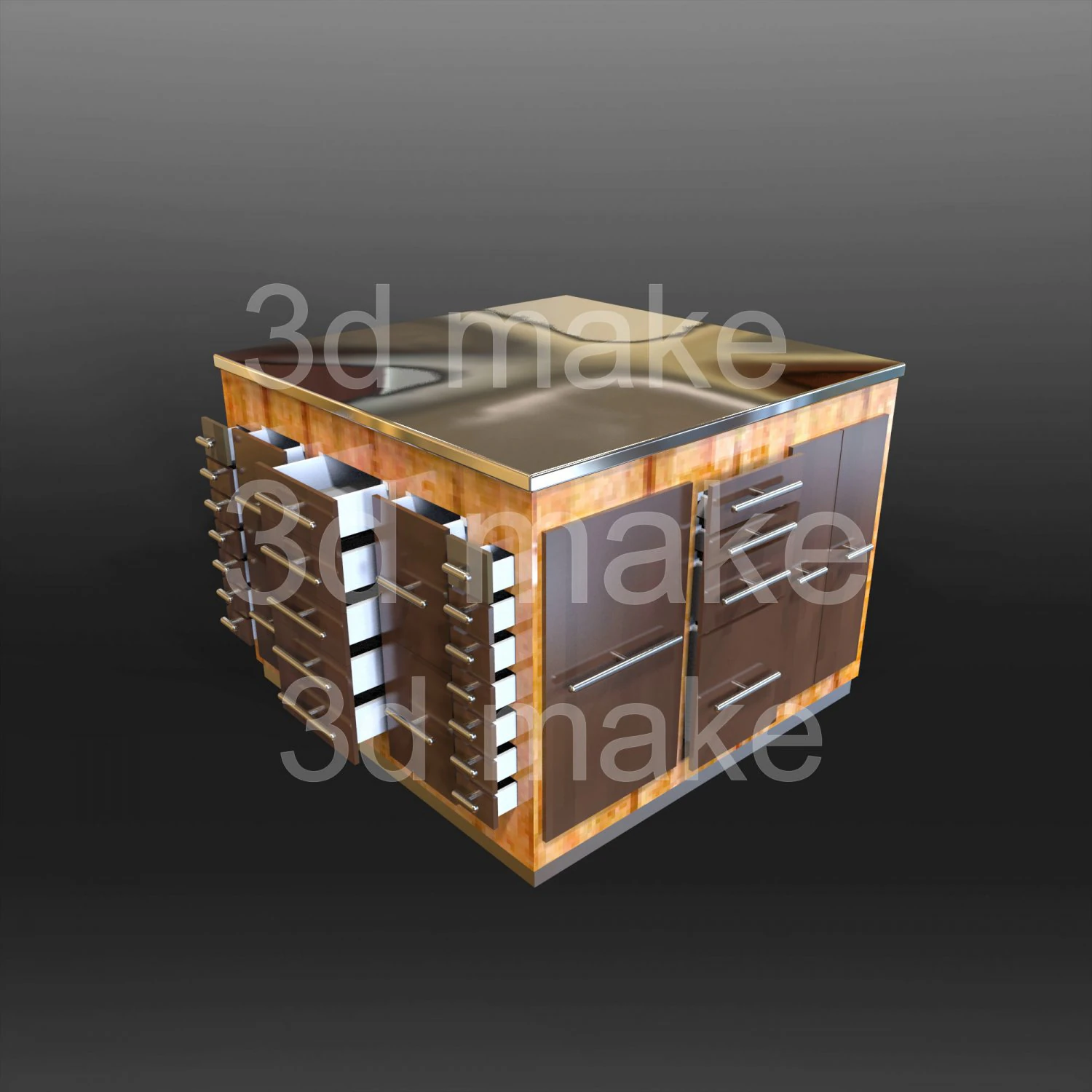 kitchen project 3D Model .c4d .max .obj .3ds .fbx .stl .blend 