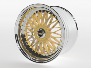 bbs super rs high poly car rim Modello 3D
