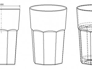 glass cup 450ml Modèle 3D