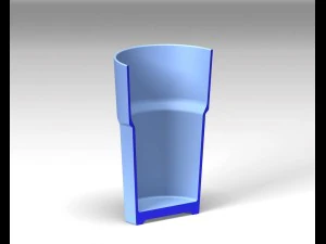 glass cup 450ml 3D Model