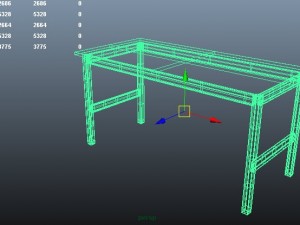 wooden table 3D Model