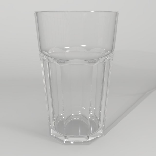 glass cup 500ml 3D Модель .c4d .max .obj .3ds .fbx .stl .blend 