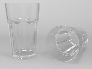 glass cup 500ml 3D Модель