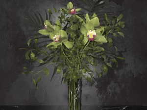 vaso labirinto de orqu&iacute;deas bo&ecirc;mia Modelo 3D