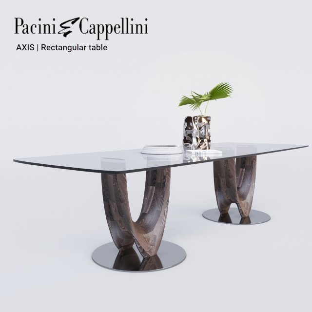 pacini cappellini axis rectangular table 3D Модель .c4d .max .obj .3ds .fbx .stl .blend 