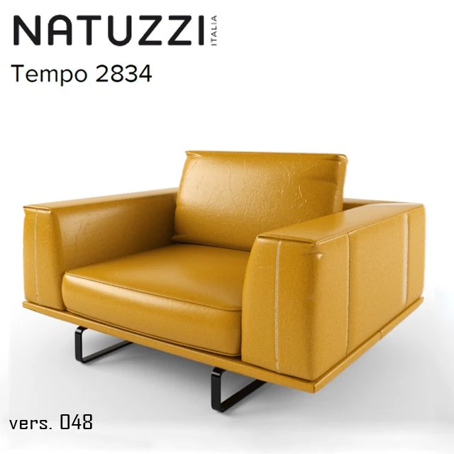 natuzzi tempo 2834 armchair 3D Model .c4d .max .obj .3ds .fbx .stl .blend 