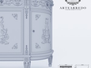 artearredo diner du roi buffet limoges small 3D Model