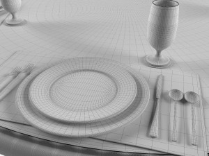 maracaibo round dining table 3D Model
